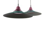 Massive Belgium pop art pink-türkiz mennyezeti lámpa