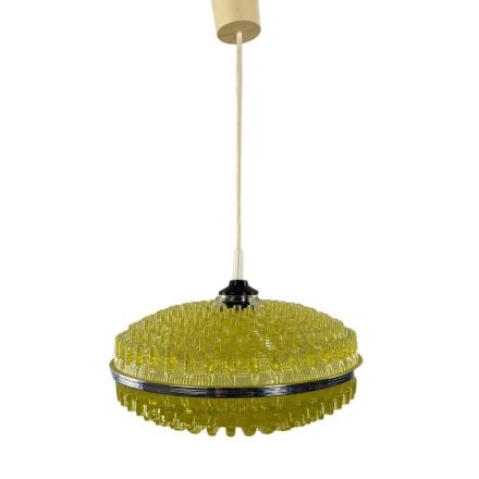 Space Age sárga akrill mennyezeti lámpa