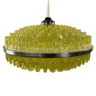 Space Age sárga akrill mennyezeti lámpa