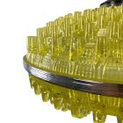 Space Age sárga akrill mennyezeti lámpa