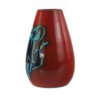Red glazed ceramic vase by Allgauer