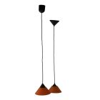 Je Fassunk orange glass celing lamp pair