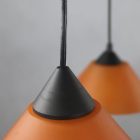 Je Fassunk orange glass celing lamp pair