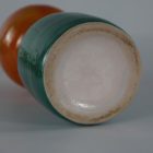 Vintage orange-turquoise ceramic vase