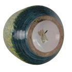 Vintage green-yellow ceramic vase
