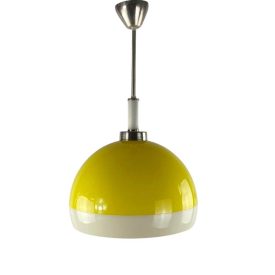 Szarvasi funky plastic yellow vintage chandelier