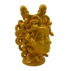 New ceramic Medusa female head statue, vase. Ancient Sicilian technique, mythological theme by F. Pistone