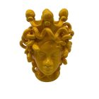 New ceramic Medusa female head statue, vase. Ancient Sicilian technique, mythological theme by F. Pistone