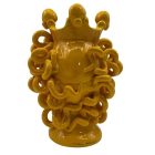 New ceramic Medusa female head statue, vase. Ancient Sicilian technique, mythological theme by F. Pistone