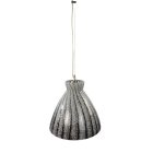Black and white glass ceiling lamp by Honsel around 70 