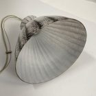 Black and white glass ceiling lamp by Honsel around 70 