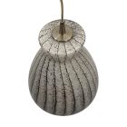 Black and white glass ceiling lamp by Honsel around 70 