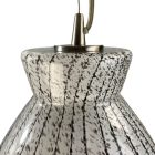 Black and white glass ceiling lamp by Honsel around 70 