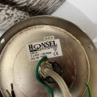 Black and white glass ceiling lamp by Honsel around 70 