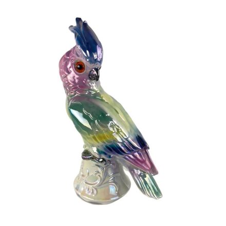 Porcelain cockatoo lamp from 70's