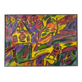 Miklós Németh - Lost in purple mist - Framed