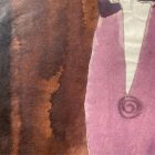 Watercolor fashion/clothing design from the 70s by  Sarolta Deákfalvi