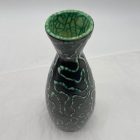 Mid-century snake blue -metallic vase 