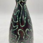 Mid-century snake blue -metallic vase 
