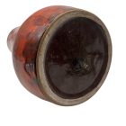 Fire red glossy glazed art vase from 70's