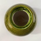 Mid-century "sangha" olive green glazed ceramic vase