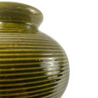 Mid-century "sangha" olive green glazed ceramic vase