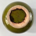 Mid-century "sangha" olive green glazed ceramic vase