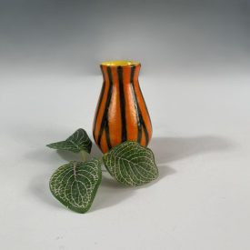 Retro Tófej  "Orange Slim' kerámia váza