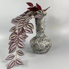 Black and white vintage vase by artist Károly Király