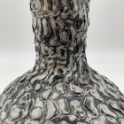 Black and white vintage vase by artist Károly Király