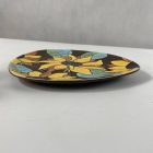 Vintage asymmetric sunflower ceramic fruit bowl