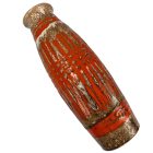 Brutalist style orange-grey vase
