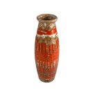 Brutalist style orange-grey vase