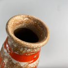 Brutalist style orange-grey vase