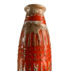 Brutalist style orange-grey vase