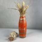 Brutalist style orange-grey vase