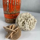 Brutalist style orange-grey vase