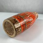 Brutalist style orange-grey vase