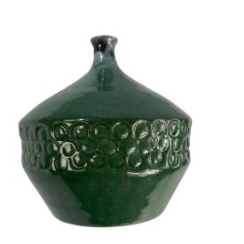 California studio - poison green ceramic vase