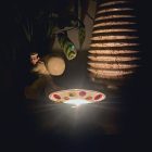 Vintage fire enamel candle holder