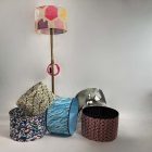 Wooden Retro Three-Legged Floor Lamp with Optional Switch Shade