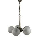 Space age chrome and glass ceiling lamp