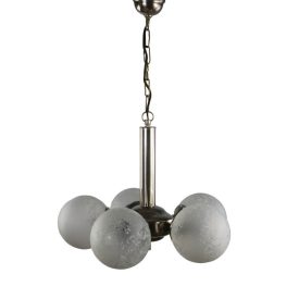 Space age chrome and glass ceiling lamp