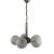 Space age chrome and glass ceiling lamp