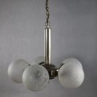 Space age chrome and glass ceiling lamp