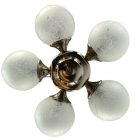 Space age chrome and glass ceiling lamp