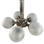 Space age chrome and glass ceiling lamp