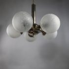 Space age chrome and glass ceiling lamp