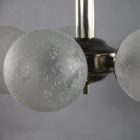 Space age chrome and glass ceiling lamp