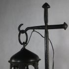 Industrial wrought iron floor lamp 70's